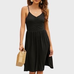 Casual Black‎ Spaghetti Straps Dress XL NWT